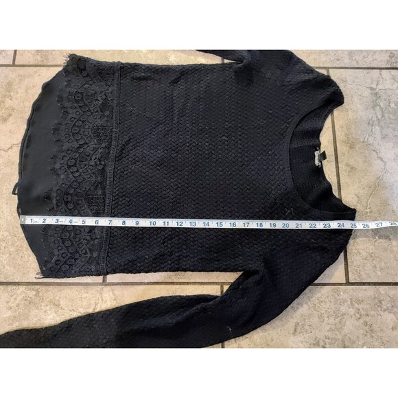 Lucky Brand Sweater Women's Size Small Black Long Sleeve Comfortable Top - Picture 4 of 11